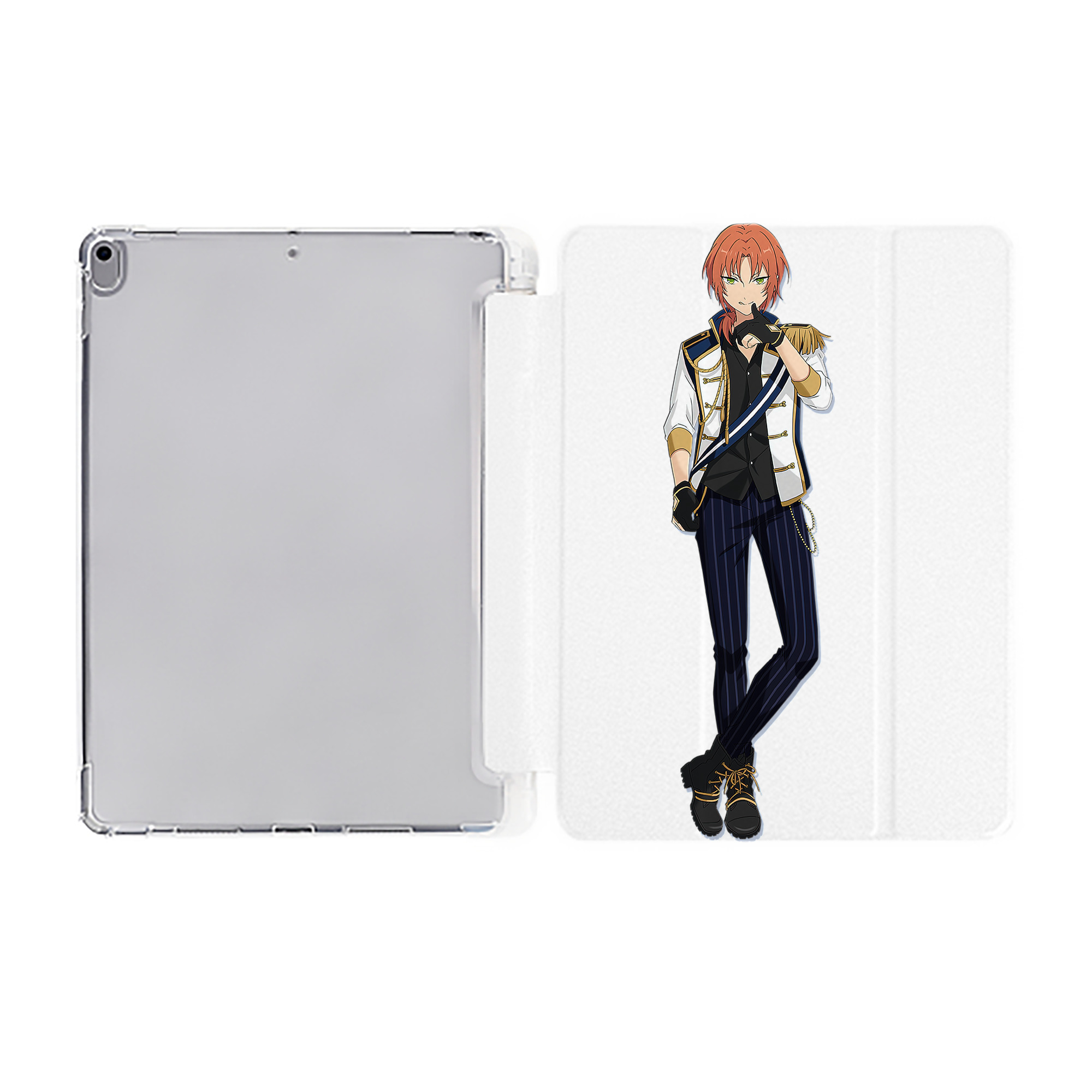 （画像用） あんさんぶるスターズ! Ensemble Stars IPad ケース ペン収納付き 三つ折りスタンド PUレザー×シリコン 対応機種9.5/10.5/10.9インチ